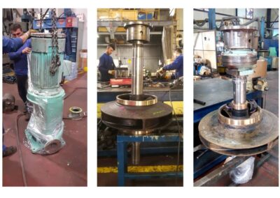 Assembly of ballast pump rotor with new mechanical seals