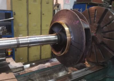 Machining of impeller for adjusting of clearances