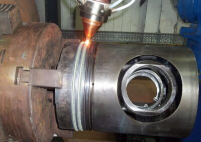 Cast iron piston grooves laser cladding