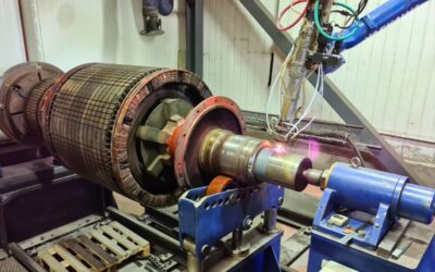 Alternator rotor repair with laser cladding